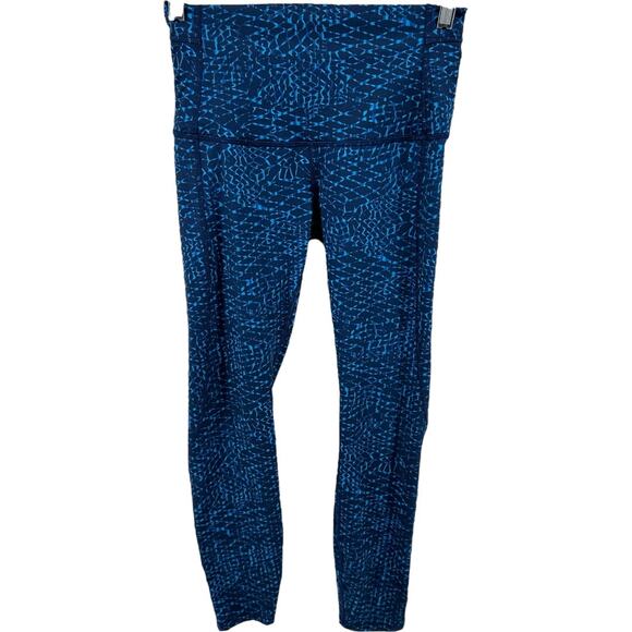 Lululemon Pure Practice Pant 7/8 Full-On Luon Samba Snake Kayak Blue Hero Blue 6 - Picture 2 of 5